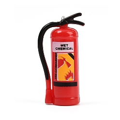 Красный Непрозрачные подвески смолы, талисман огнетушителя, с платиново-железными петлями, красные, 28x15x9 мм, отверстие : 2 мм