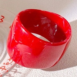 Другие Браслеты из смолы с преувеличенной геометрической формой для женщин, красные, волновое кольцо, внутренний диаметр: 2-1/2 дюйм (6.4 см)