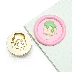Ice Cream Круглые латунные головки штампа, золотые, мороженое, 25 мм