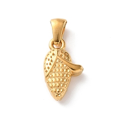 Corn 304 подвески из нержавеющей стали, фрукты чары, золотые, кукуруза, 17.5x10x4.5 мм, отверстие : 5x2.5 мм