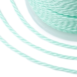 Pale Green Round Waxed Polyester Cord, Taiwan Waxed Cord, Twisted Cord, Pale Green, 1mm, about 12.02 yards(11m)/roll