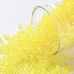 (102) Citrine Yellow Transparent Luster Круглые бусины toho, японский бисер, (102) цитрин желтый прозрачный блеск, 11/0, 2.2 мм, отверстие : 0.8 мм, Около 50000 шт / фунт