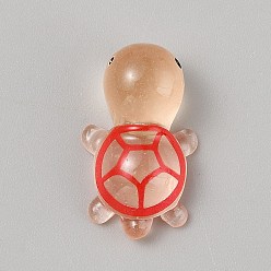 Сэнди Коричневый Светящиеся кабошоны из прозрачной смолы, светится в темноте, черепаха, песчаный коричневый, 23.5x13.5x9~9.5 мм