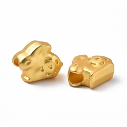 Matte Gold Color Rack Plating Alloy Beads, Cadmium Free & Lead Free & Nickle Free, Rabbit, Matte Gold Color, 15x12x6.5mm, Hole: 3.5mm
