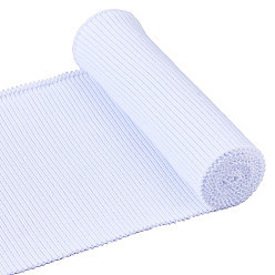 Blanc Tissus élastiques en polyester, accessoires du vêtement, rectangle, blanc, 140~150x2mm, 1 yard/pc