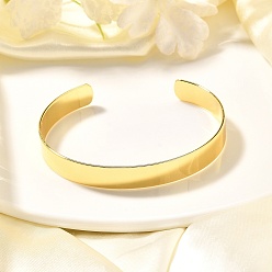 Настоящее золото 18K Браслет из латунной манжеты, реальный 18 k позолоченный, 1-3/4 дюйм x 2-3/8 дюйм (48x59 мм)