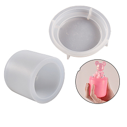 Белый Формы для хранения силиконовых колонок, формы для литья смолы, для уф-смолы, изготовление ювелирных изделий из эпоксидной смолы, белые, 79x75 мм, 87x15 мм