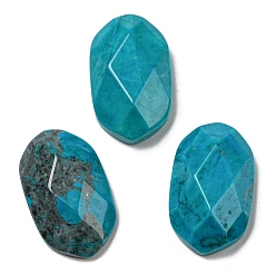 Говлит Природные кабошонов Говлит, окрашенная и подогревом, граненые, овальные, 21.5x12.5x6 мм