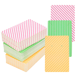 Mixed Color 3 Colors Cardboard Jewelry Display Cards, for Hanging Earring & Necklace Display, Rectangle, Mixed Color, 9x6x0.05cm, Hole: 0.2cm, 3 colors, 50pcs/color, 150pcs/set