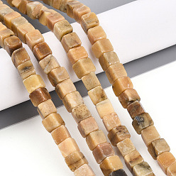 Желтый Опал Природные желтые опал бусины пряди, кубические, 6~6.5x6~6.5x6~6.5 мм, отверстие : 0.9~1 мм, около 57~63 шт / нитка, 14.53~15.35'' (36.9~39 см)