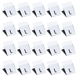 Белый Этикетки размера одежды (л), аксессуары для одежды, теги размера, белые, 18x12.5x1 мм, 600 шт / комплект