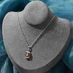 Rugby Ожерелья из спортивного мяча с подвеской из топазового сплава и стразами из цинкового сплава, с эмалью, платина, регби, 17.60 дюйм (44.7 см)