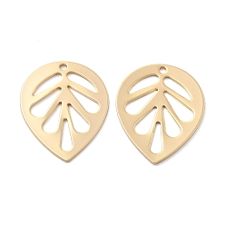 Настоящее золото 18K Латунные подвески, лист, долговечный, реальный 18 k позолоченный, 30x24x1 мм, отверстие : 1.8 мм