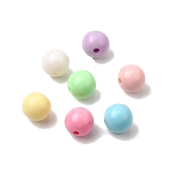 (52) Непрозрачная лаванда Непрозрачные акриловые бусины, круглые, разноцветные, 10x9 мм, отверстие : 2 мм, Около 877 шт / 500 г