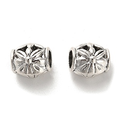 Oval Европейские сплавочные бусины тибетского стиля , без свинца и без кадмия, античное серебро, бусины с большим отверстием, овальные, 10.5x10x9 мм, отверстие : 4.5 мм