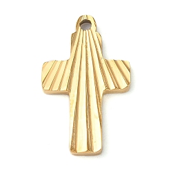 Золотой Ионное покрытие (ip) 304 подвески из нержавеющей стали, крест очарование, золотые, 22x13x1.9 мм, отверстие : 1.6 мм