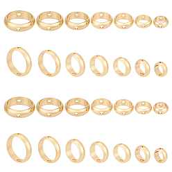 Золотой 28шт 7 стиль латунная рамка для бусин, круглые кольца, золотые, 6~12x2.5~3 мм, отверстие : 1.2 мм, 4 шт / стиль