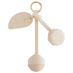 Кукурузный Шелк 1кожа PU с брелками из сплава, вишня, цвет колоса кукурузы, 150 мм