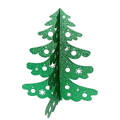 Зеленый Бумажные украшения для рождественской елки, зелёные, 180x150 мм