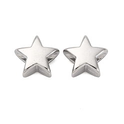 Нержавеющая Сталь Цвет 304 из нержавеющей стали бусы, звезда, анти-тускнение, цвет нержавеющей стали, 9.5x9.5x4.5 мм, отверстие : 2.5 мм