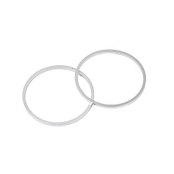 Stainless Steel Color Non-Tarnish 304 Stainless Steel Linking Ring, Stainless Steel Color, 27x1mm, Inner Diameter: 25mm