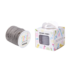 Светло-серый Цветной джутовый шнур, джутовая струна, джутовый шпагат, для изготовления ювелирных изделий, светло-серый, 2 мм, 109.36 ярдов / рулон (100 м / рулон)
