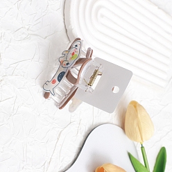 чирок Заколки для волос из акрила для домашних животных, собака, зелено-синие, 110x52 мм