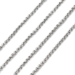Нержавеющая Сталь Цвет Устойчивые к потускнению 304 цепи Rolo из нержавеющей стали, несварные, цвет нержавеющей стали, 2x0.9 мм