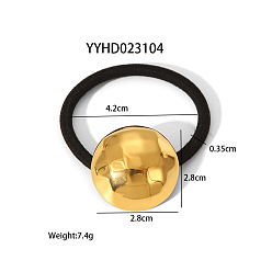Half Round Резинка для волос из нержавеющей стали эластичная повязка на голову черные аксессуары для волос, золотые, полукруглый, 28 мм