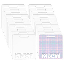 Прозрачный Прозрачный акриловый бейдж медсестры, прямоугольные, прозрачные, 86x78x2.5 мм