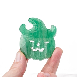 Зеленый Авантюрин Натуральный зеленый авантюрин тыква витрина украшения, украшение домашнего офиса, 55x45 мм