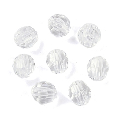 Прозрачный Прозрачные акриловые бусины, граненые, конус, прозрачные, 7.5 мм, отверстие : 1.7 мм, 2173 шт / 500 г