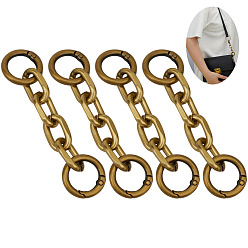 Античная Бронза 4 шт. алюминиевые цепи для удлинителей цепей, с литыми пружинными кольцами, античная бронза, 95 мм