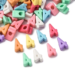 (52) Непрозрачная лаванда Непрозрачный акрил европейского бисера, бусины с большим отверстием, число 4, разноцветные, 22.5x14.5x12 мм, отверстие : 6 мм, 268 шт / 500 г