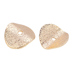 Real 18K Gold Plated Brass Spacer Beads, Flat Round, Twisted, Real 18K Gold Plated, 10x10x1mm, Hole: 1mm, 30pcs/box