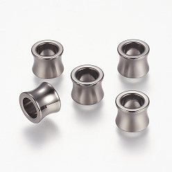 Черный Цвет Металла 304 из нержавеющей стали бусы, ваза, металлический черный , 10x8 мм, отверстие : 6.5 мм