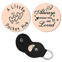 Сердце 201 памятная монета из нержавеющей стали, карманная монета для объятий, монета с вдохновляющей цитатой, принимающий решения, плоско-круглые, розовое золото , сердце, 30x2 мм