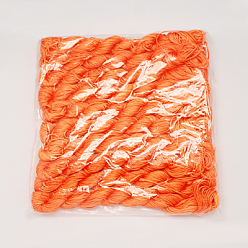 Orange Red Nylon Thread, Nylon Jewelry Cord for Custom Woven Bracelets Making, Orange Red, 1mm, about 26.24 yards(24m)/bundle, 10bundles/bag, about 262.46 yards(240m)/bag