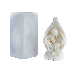 Белый Хунмэн рельефные столбы для свечей своими руками силиконовые формы, пищевой силикон, для изготовления ароматических свечей, белые, 60x47x93 мм