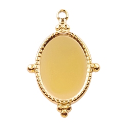 Золотой 304 установка подвесного кабошона из нержавеющей стали, овальные, золотые, 24x16x2 мм, отверстие : 1.5 мм, лоток : 14x10 мм