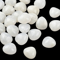 Белый Непрозрачные акриловые бусины, треугольные, T-пробурены, два тона, белые, 23.5~24x21.5x15.5 мм, отверстие : 3 мм, 105 шт / 500 г.