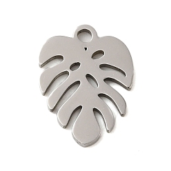 Лист Не тускнеющие 304 подвески из нержавеющей стали, лазерная резка, цвет нержавеющей стали, лист монстры, 14x10.5x1 мм, отверстие : 1 мм