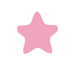 Pink Звезды силиконовые бусины, розовые, 35x35 мм
