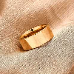 Настоящее золото 18K 201 из нержавеющей стали кольца перста широкополосного, вакуумное покрытие pvd, реальный 18 k позолоченный, 8 мм, внутренний диаметр: 17.3 мм