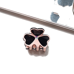 Pink Заколки-коготки из ацетата целлюлозы в форме клевера, аксессуары для волос для женщин девушки густые волосы, розовые, 35x23x37 мм