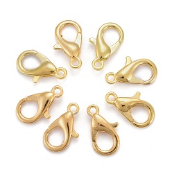 Golden Zinc Alloy Lobster Claw Clasps, Parrot Trigger Clasps, Cadmium Free & Nickel Free & Lead Free, Golden, 14x8mm, Hole: 1.8mm