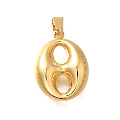 Золотой 304 подвески из нержавеющей стали, овальный шарм, золотые, 20x15x7 мм, отверстие : 5.5x3 мм
