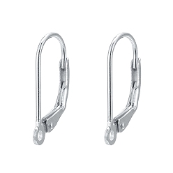 Серебро 925 серьги из стерлингового серебра с защелкой., серебряные, 16x10x2 мм, отверстие : 1 мм