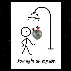 Лабрадорита Украшения в форме сердца из натурального лабрадорита, с бумажными карточками, фигурка для украшения дома, энергетический камень рейки для исцеления, 15 мм