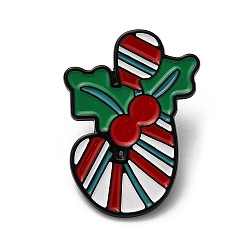 Candy Cane Рождественские эмалевые булавки, булавки для лацканов из сплава для одежды рюкзака, шоколадная конфета, 35x25.5 мм